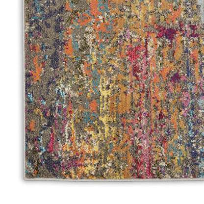 2' X 4' Sunset Abstract Power Loom Non Skid Area Rug