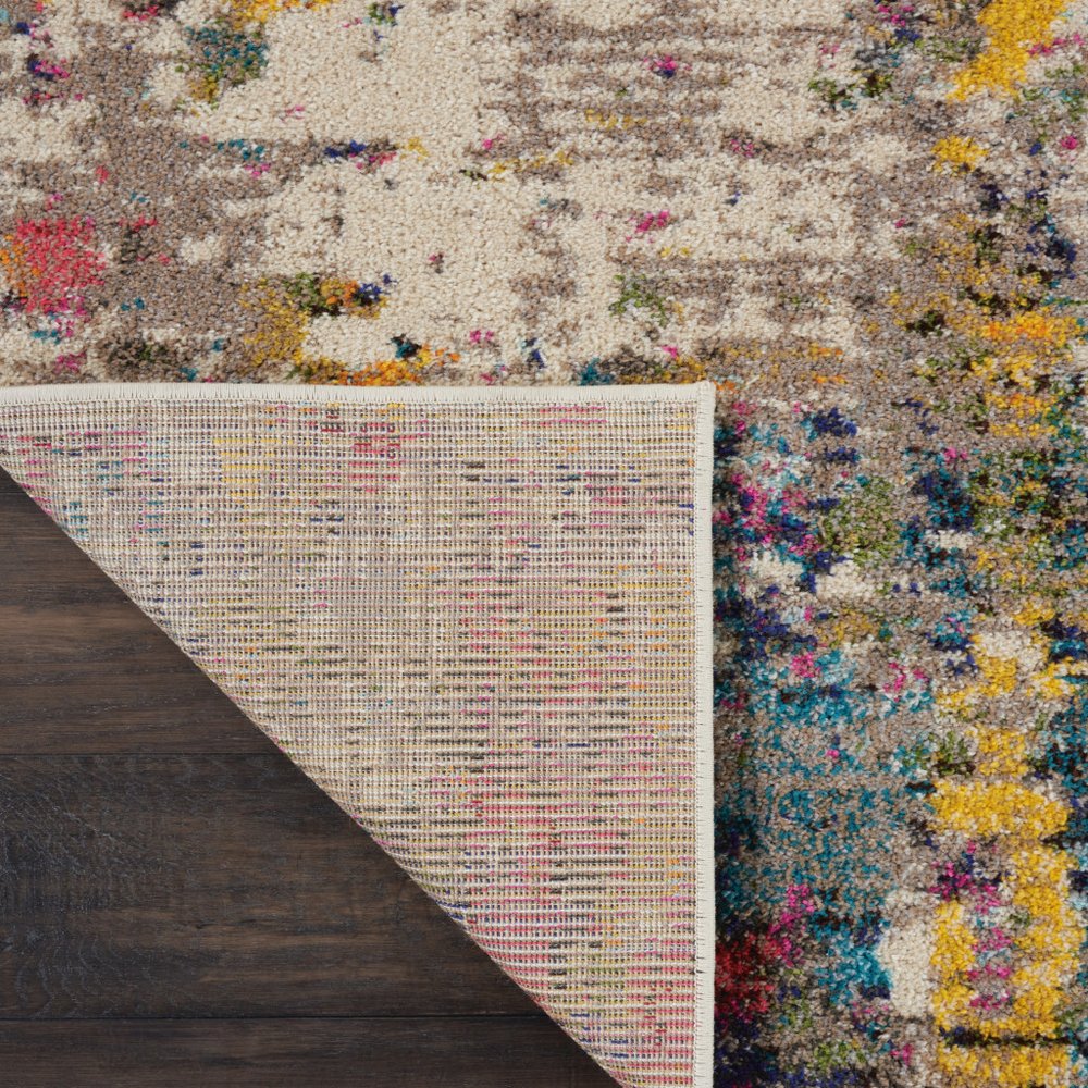 4' X 6' Sunset Abstract Power Loom Non Skid Area Rug