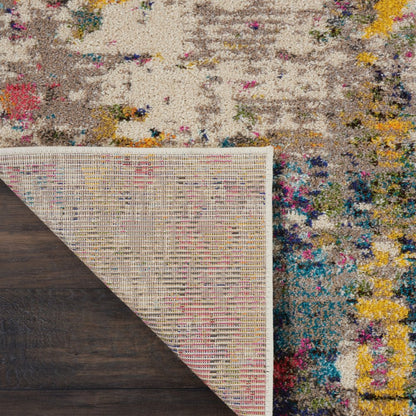 4' X 6' Sunset Abstract Power Loom Non Skid Area Rug