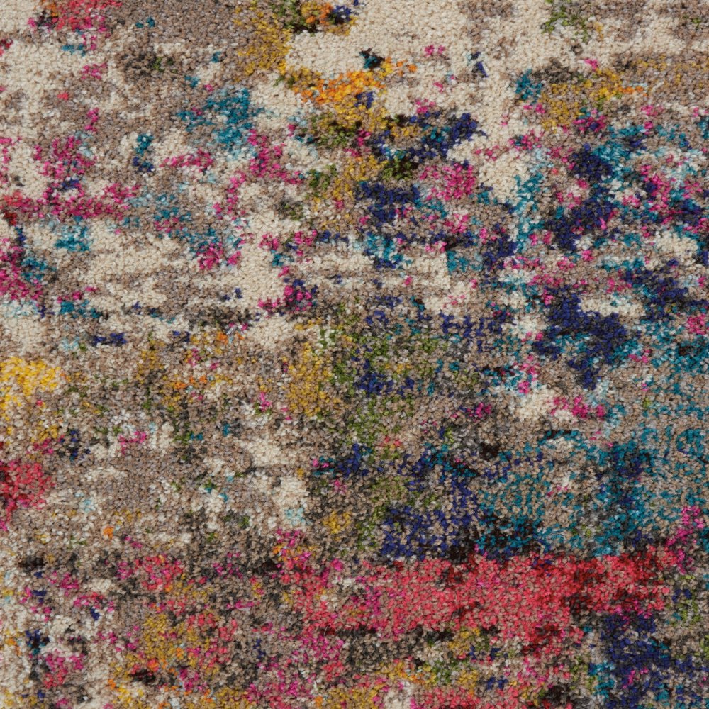 4' X 6' Sunset Abstract Power Loom Non Skid Area Rug