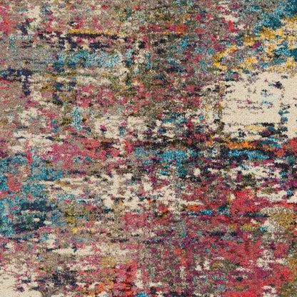 4' X 6' Sunset Abstract Power Loom Non Skid Area Rug