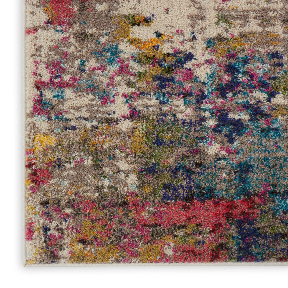 4' X 6' Sunset Abstract Power Loom Non Skid Area Rug