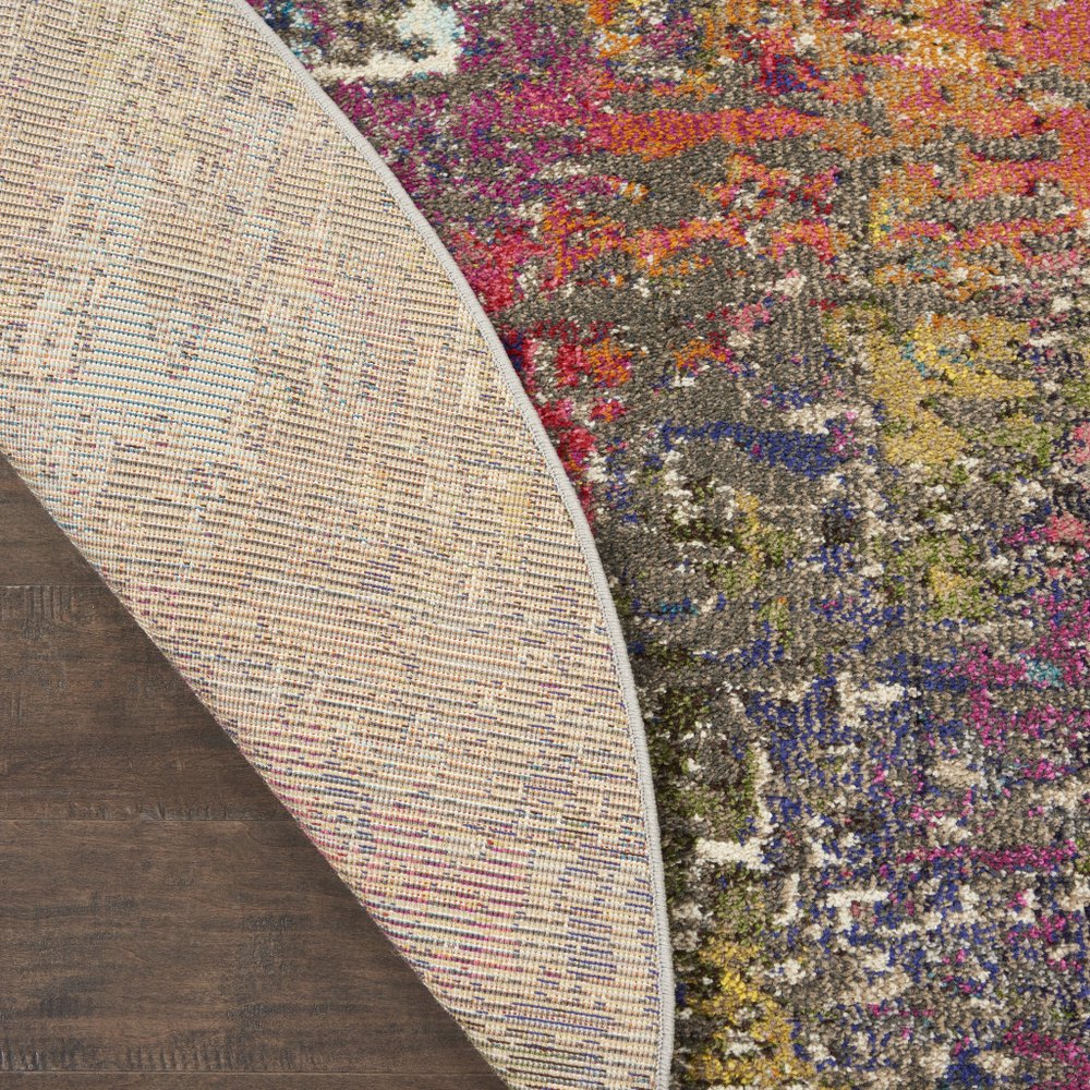 4' Sunset Abstract Round Rug