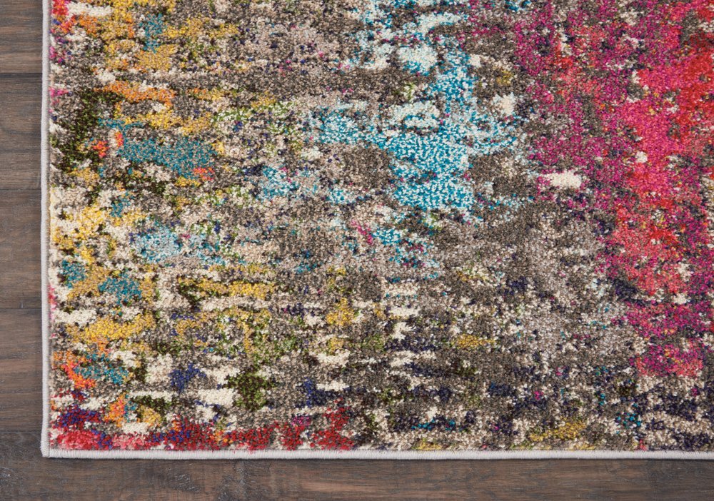 5' X 7' Sunset Abstract Power Loom Non Skid Area Rug