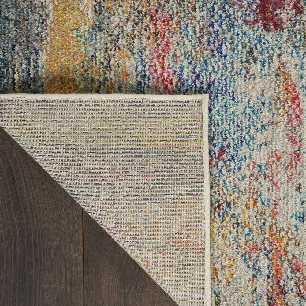 5' X 7' Multicolor Abstract Power Loom Non Skid Area Rug