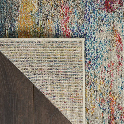 5' X 7' Multicolor Abstract Power Loom Non Skid Area Rug