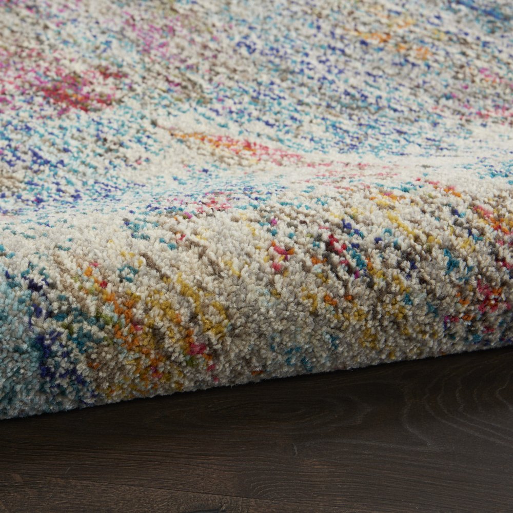 5' X 7' Multicolor Abstract Power Loom Non Skid Area Rug