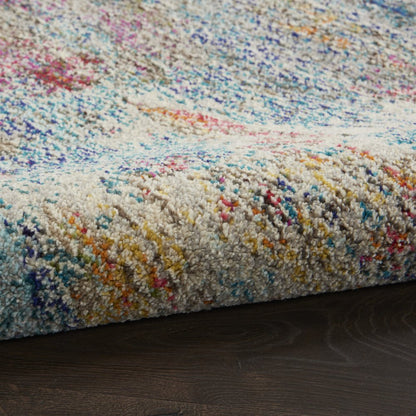 5' X 7' Multicolor Abstract Power Loom Non Skid Area Rug