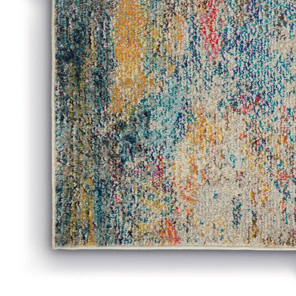 5' X 7' Multicolor Abstract Power Loom Non Skid Area Rug