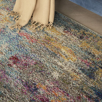 5' X 7' Multicolor Abstract Power Loom Non Skid Area Rug