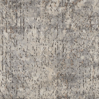 3' X 5' Beige And Grey Abstract Power Loom Non Skid Area Rug