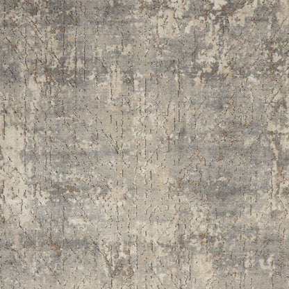 4' X 6' Beige And Grey Abstract Power Loom Non Skid Area Rug