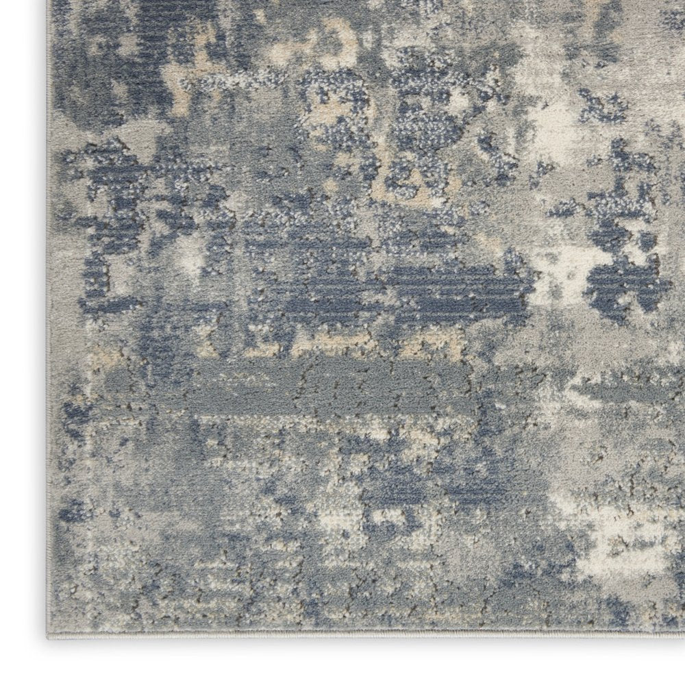 3' X 5' Beige And Grey Abstract Power Loom Non Skid Area Rug