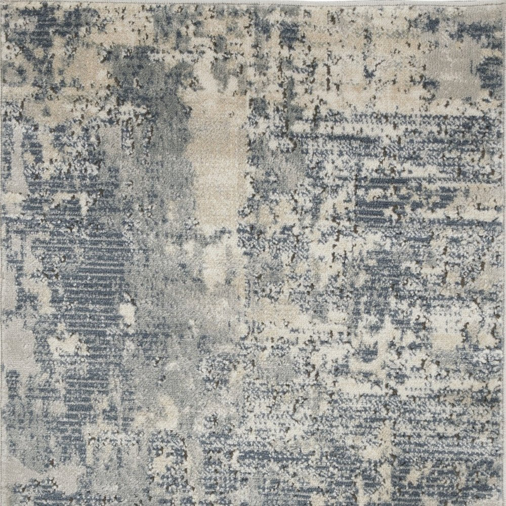 2' X 4' Beige And Gray Abstract Distressed Area Rug