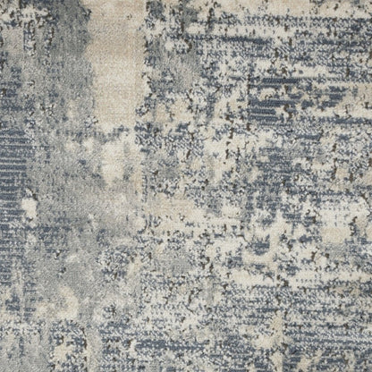 2' X 4' Beige And Gray Abstract Distressed Area Rug