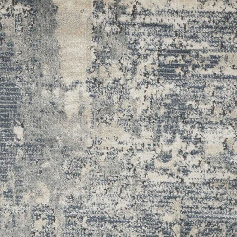 2' X 4' Beige And Gray Abstract Distressed Area Rug