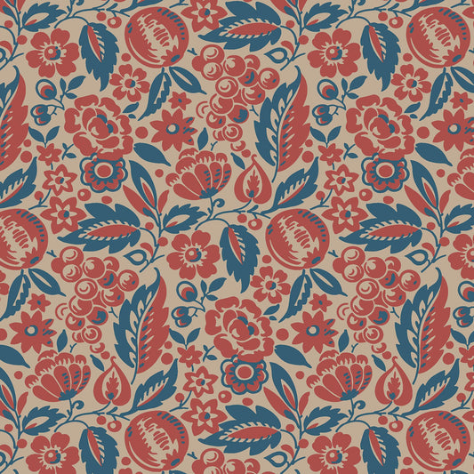 SCHUMACHER  Borastapeter ELISE   RED , BLUE   - 4816