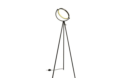 60" Black LED Tripod Color Changing Floor Lamp With Globe