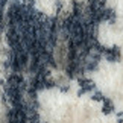 7' X 9' Beige Cream Blue And Gray Abstract Stain Resistant Area Rug