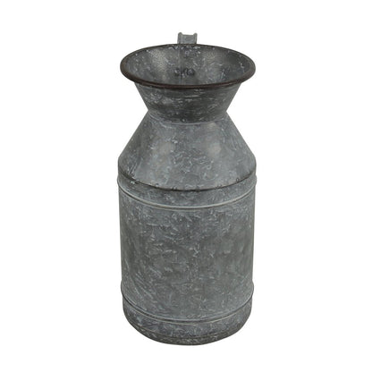 11" Gray Metal Jug Vase