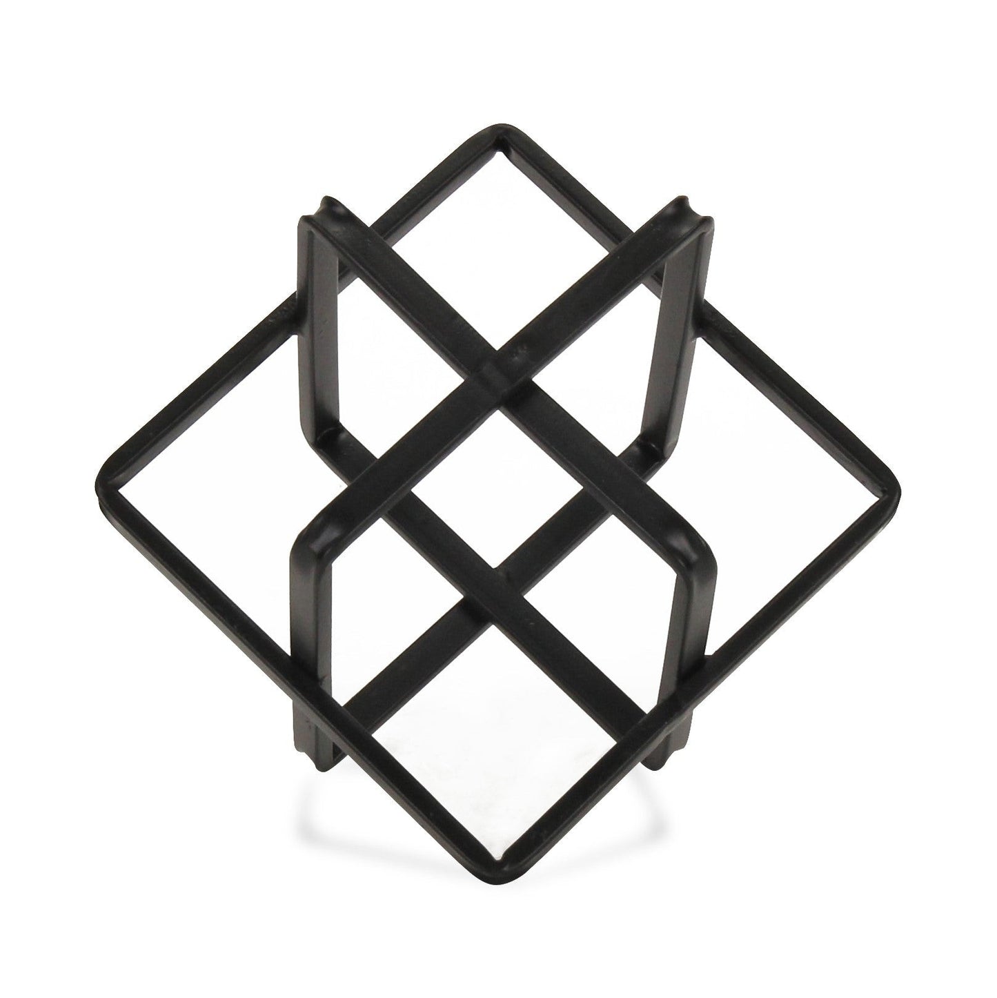 6" Black Metal Abstract Cube Sculpture