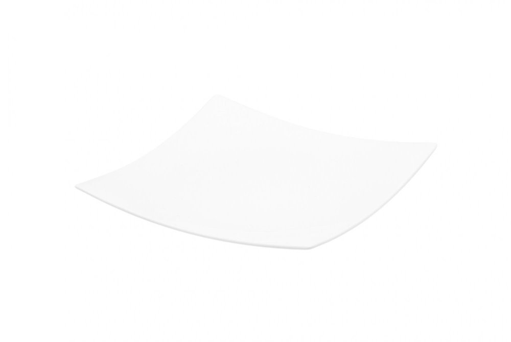 13" White Square Bone China Platter
