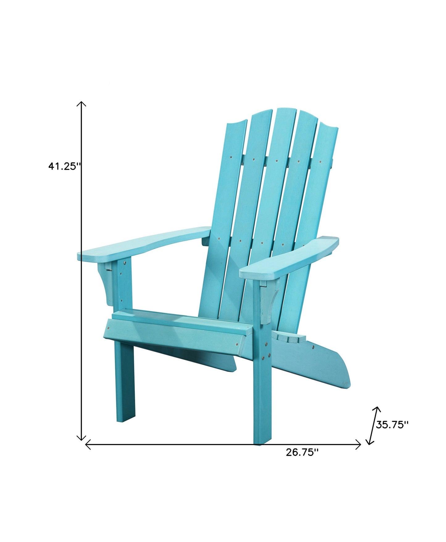 27" Turquoise Heavy Duty Plastic Adirondack Chair