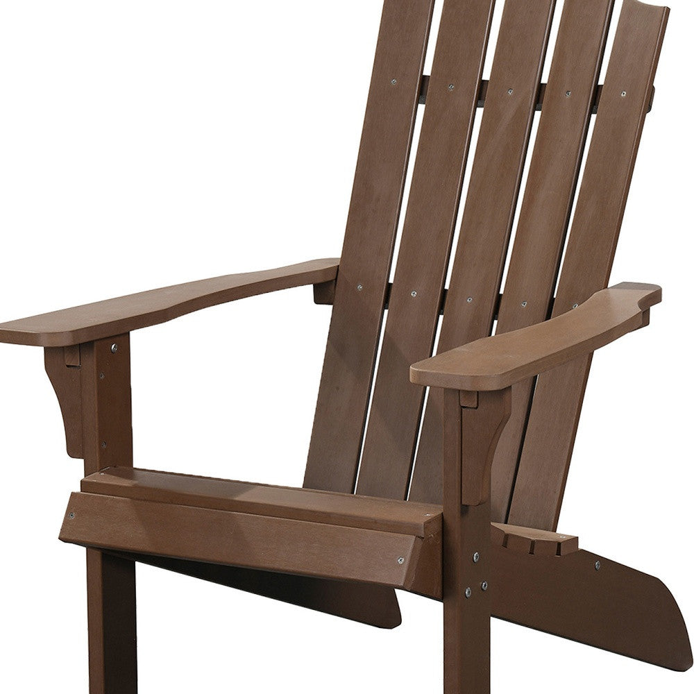 27" Brown Heavy Duty Plastic Adirondack Chair