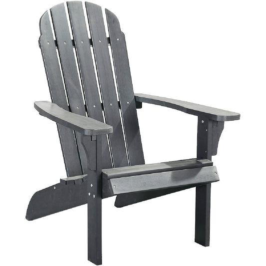 27" Gray Heavy Duty Plastic Indoor Outdoor Adirondack Chair