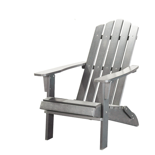 29" Gray Heavy Duty Plastic Indoor Outdoor Adirondack Chair