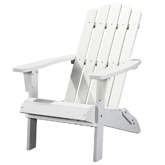 29" White Heavy Duty Plastic Indoor Outdoor Adirondack Chair
