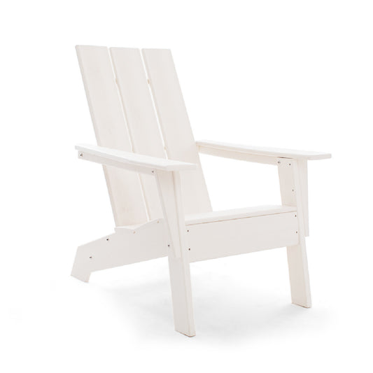 31" White Heavy Duty Plastic Adirondack Chair