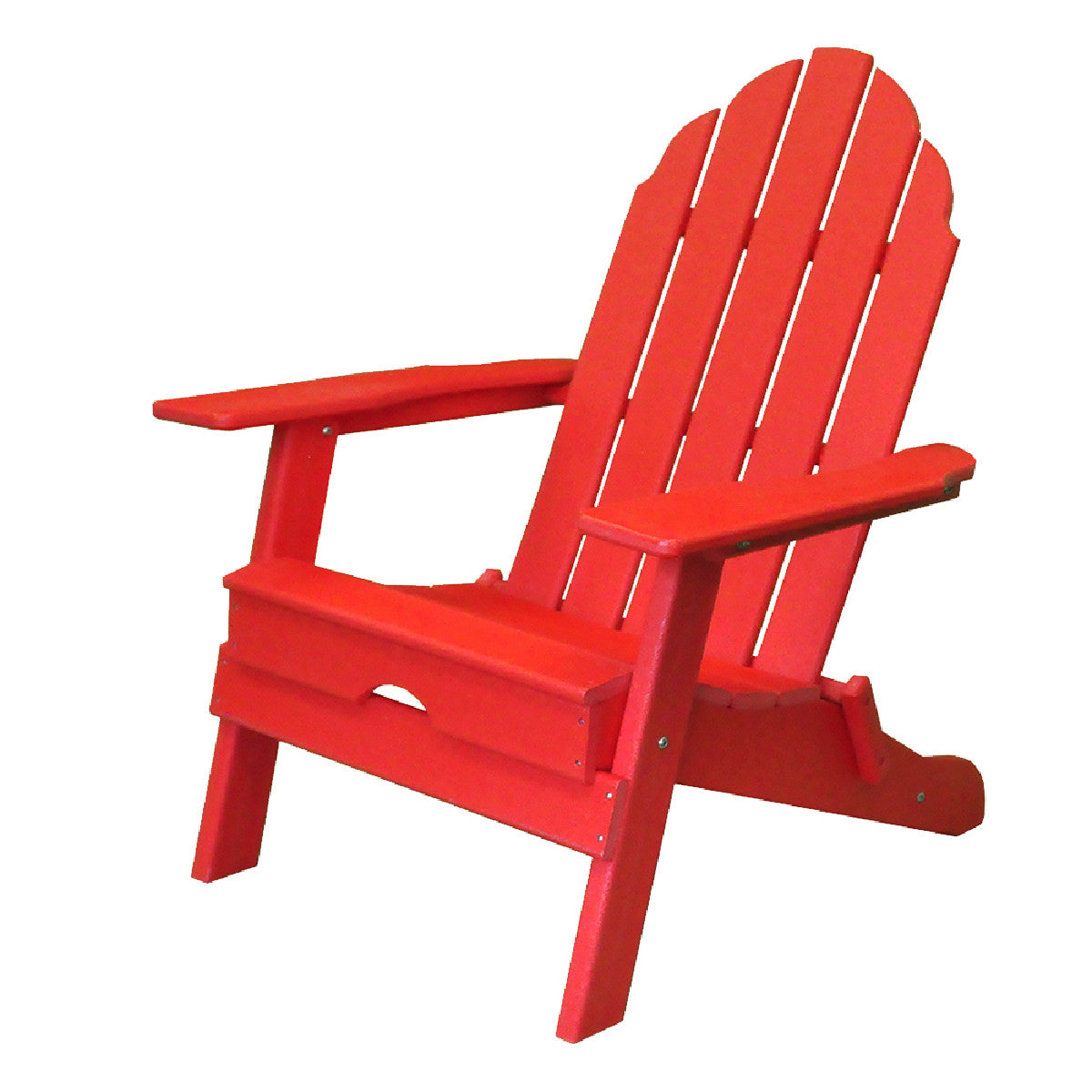 30" Red Heavy Duty Plastic Indoor Outdoor Adirondack Chair