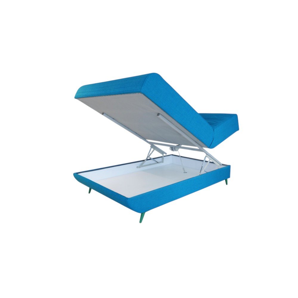 Turquoise Full Adjustable Upholstered Polyester No Bed Frame with Mattress