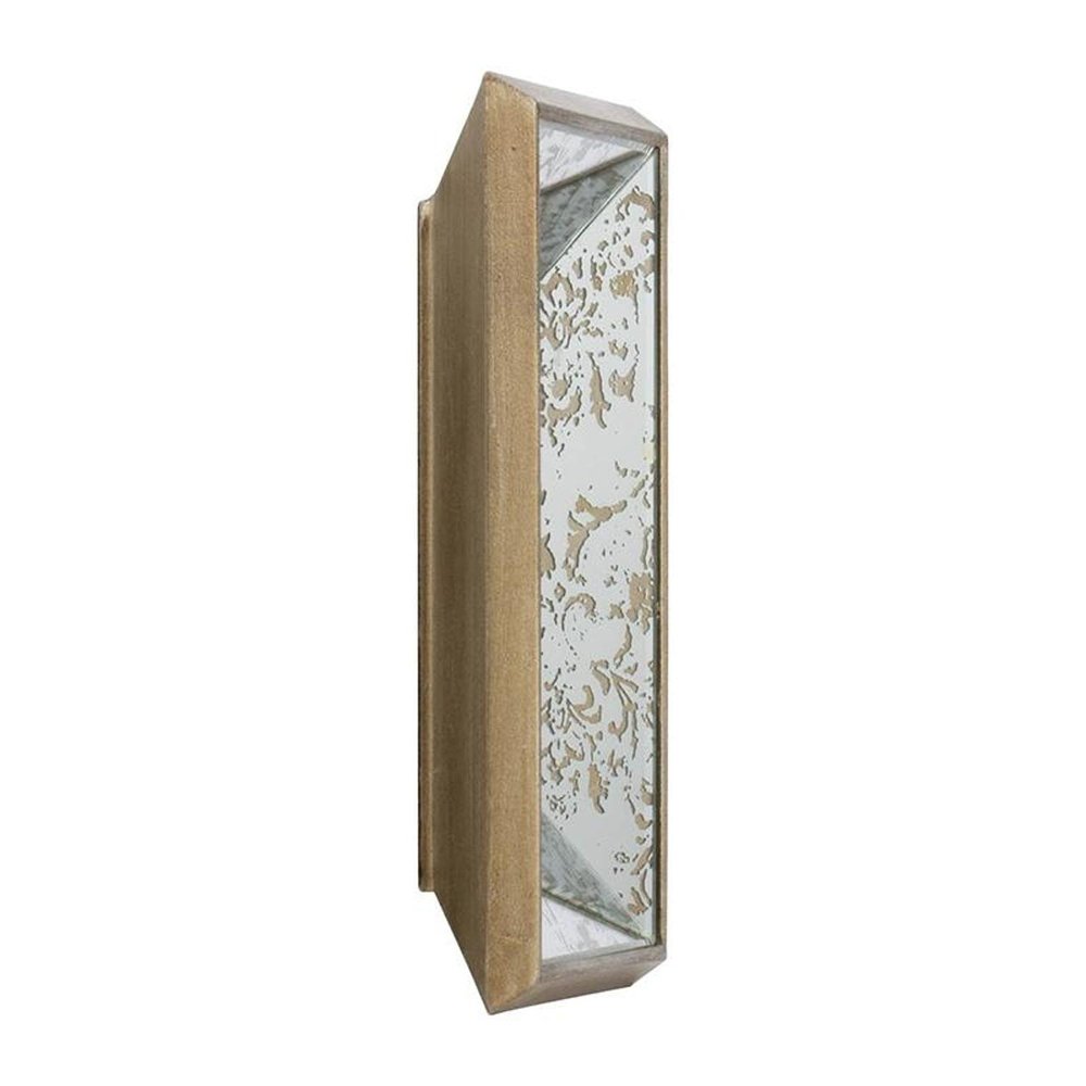 12" Silver Metal Framed Antiqued Glass Accent Mirror