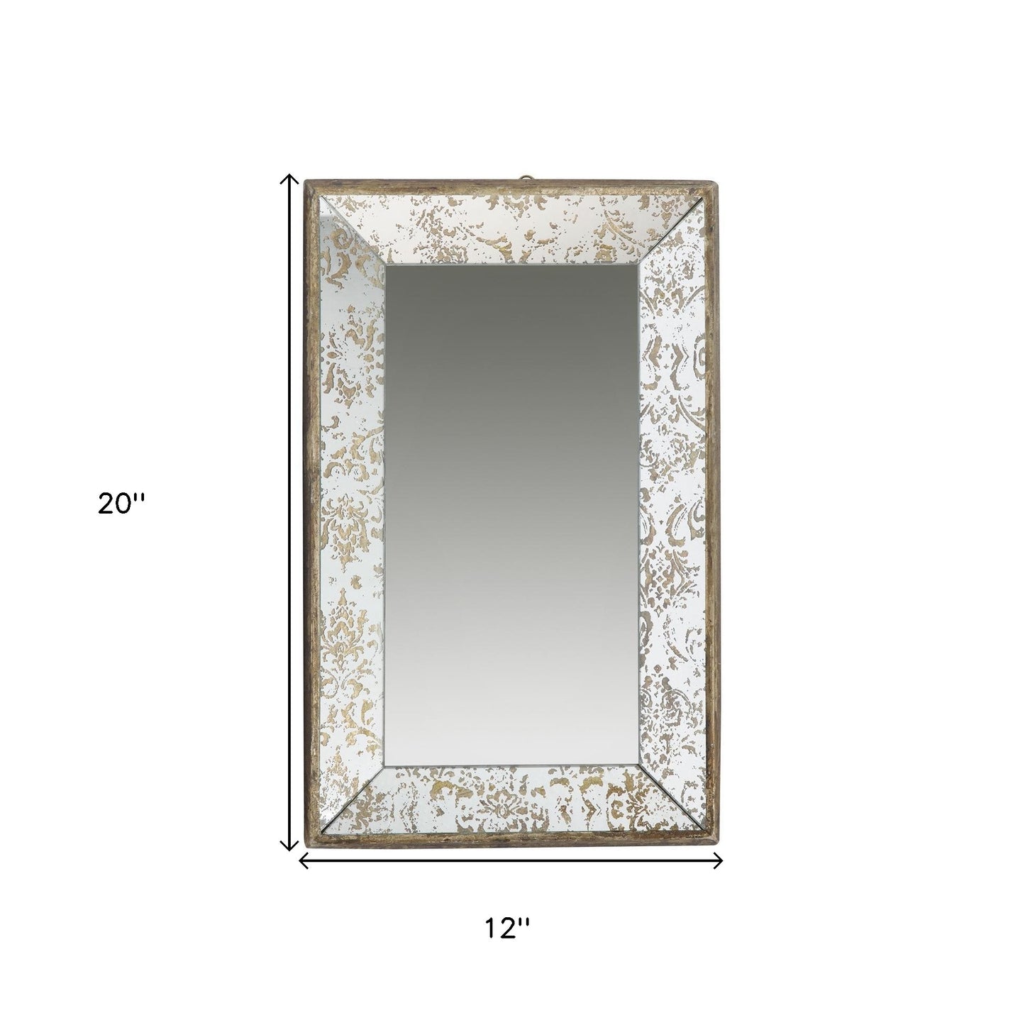 20" Silver Glass Framed Accent Mirror