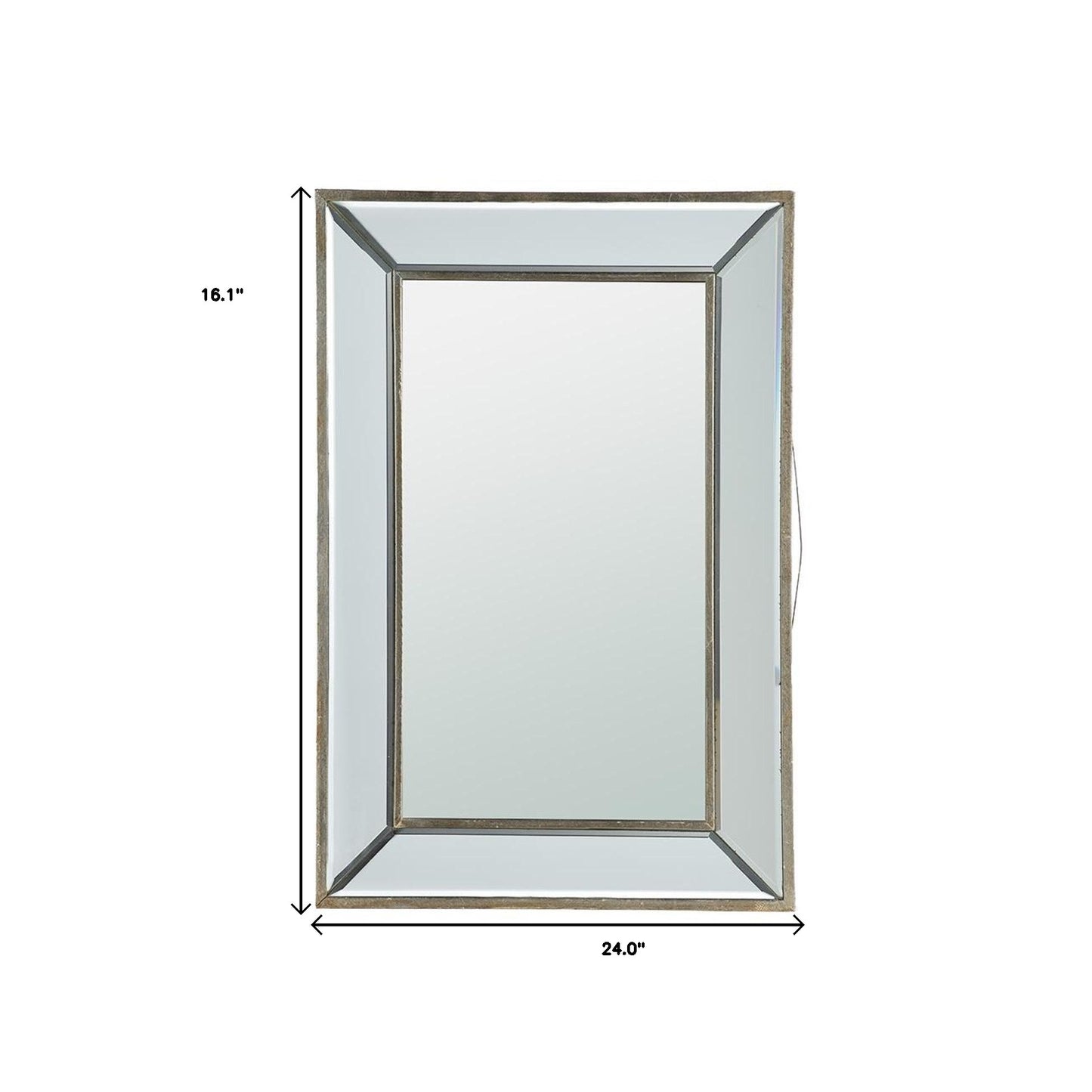 16" x 24"  Rectangle Wall Mounted Accent Mirror