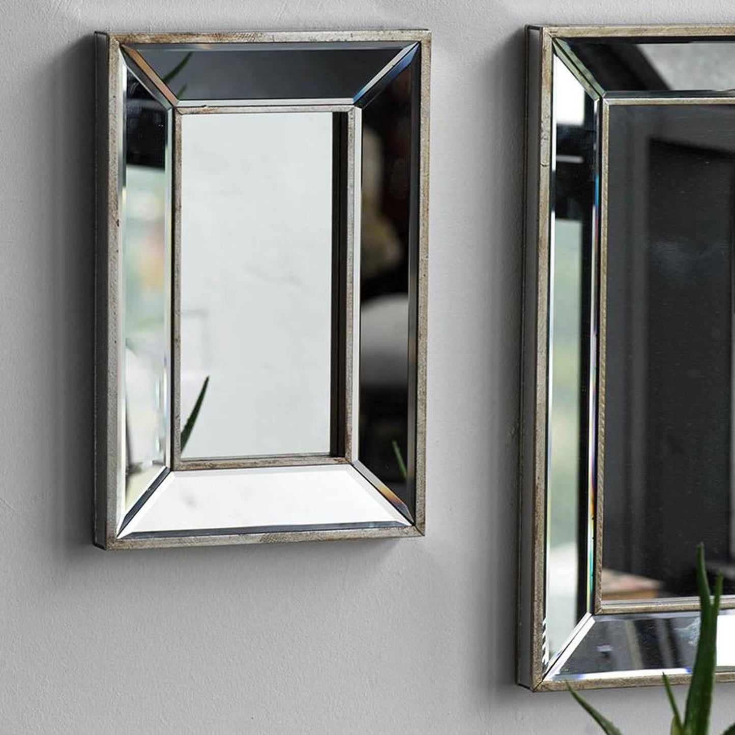 18" Silver Framed Accent Mirror