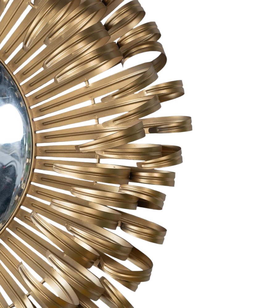27" Gold Sunburst Iron Framed Accent Mirror
