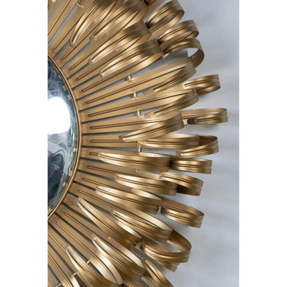 27" Gold Sunburst Iron Framed Accent Mirror