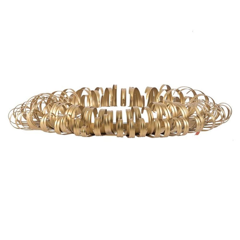 27" Gold Sunburst Iron Framed Accent Mirror