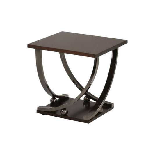 23" Black and Brown End Table