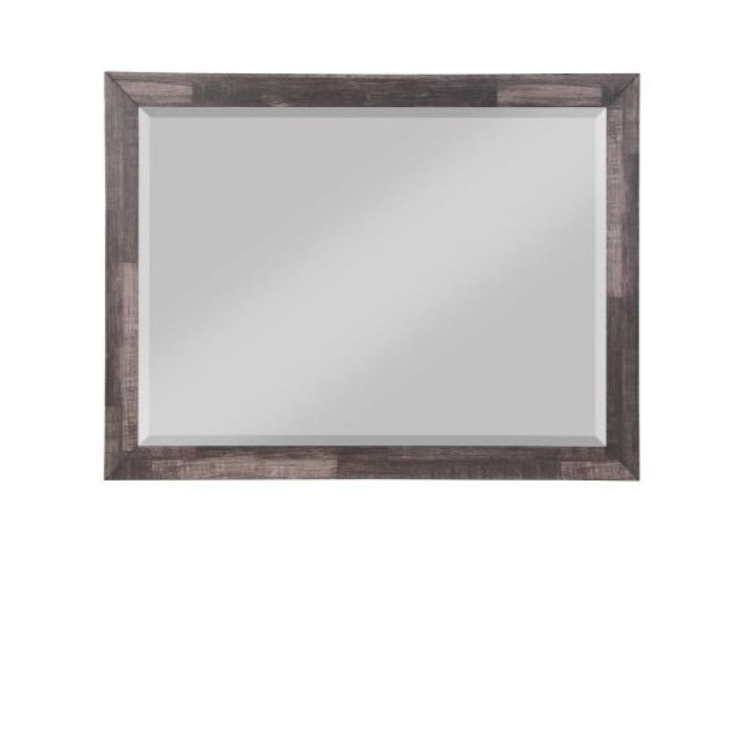36" Dark Cherry Rectangle Dresser Mirror Mounts To Dresser With Frame