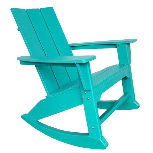 38" Blue Heavy Duty Plastic Indoor Outdoor Rocking Chair