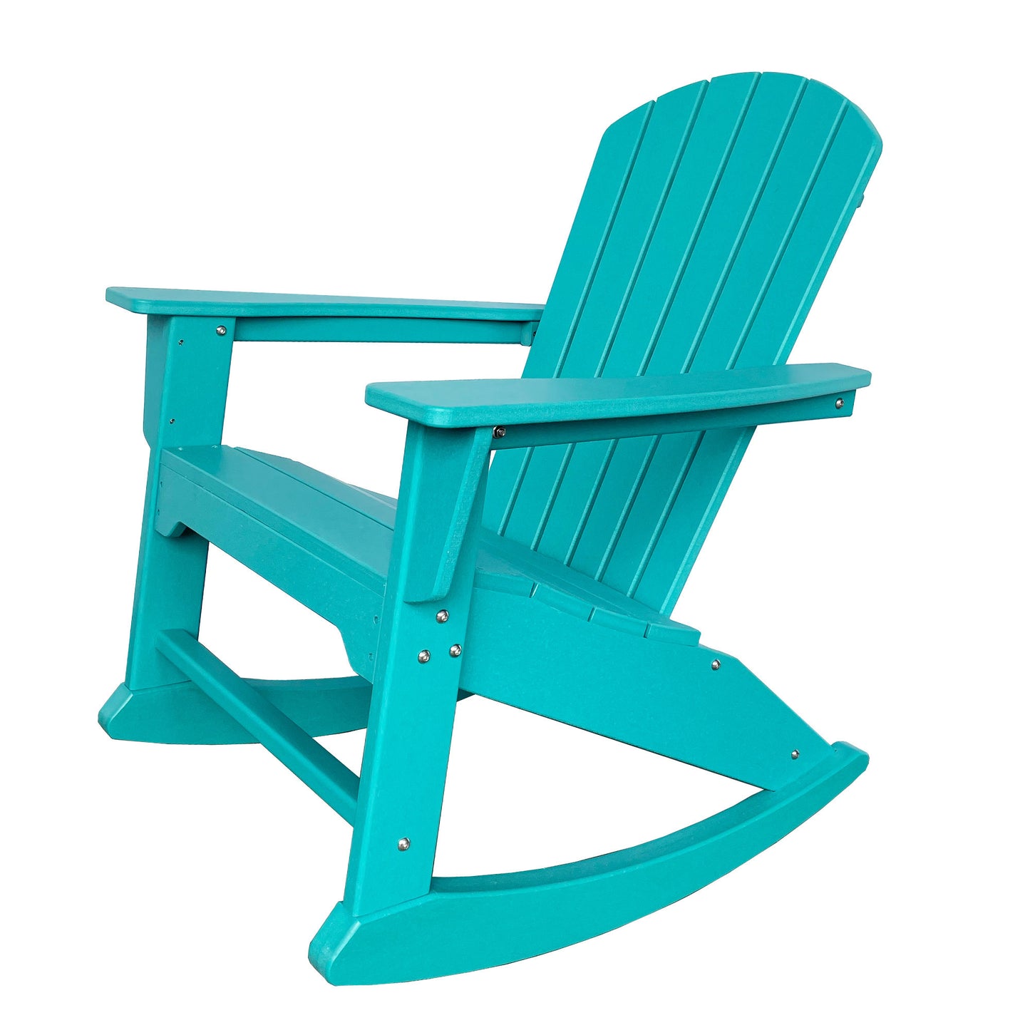 38" Blue Heavy Duty Plastic Indoor Outdoor Rocking Chair