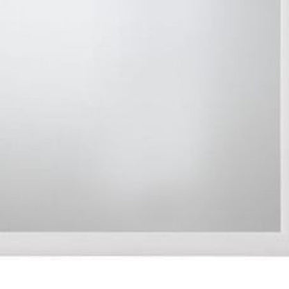 35" White Square Wood Framed Mounted Dresser Mirror