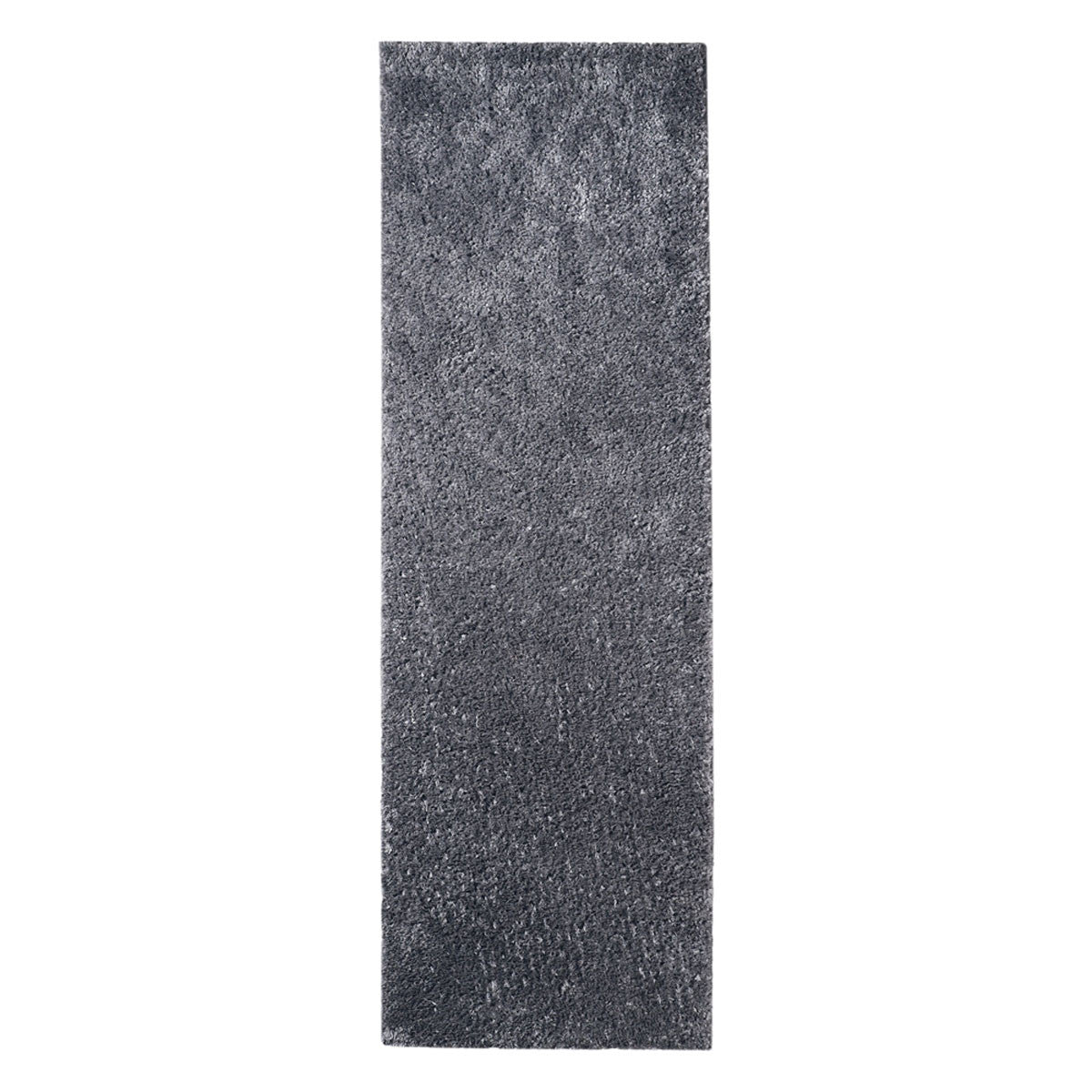 8' Gray Distressed Shag Runner Area Rug