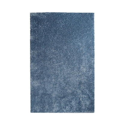 4' X 6' Blue Shag Handmade Area Rug