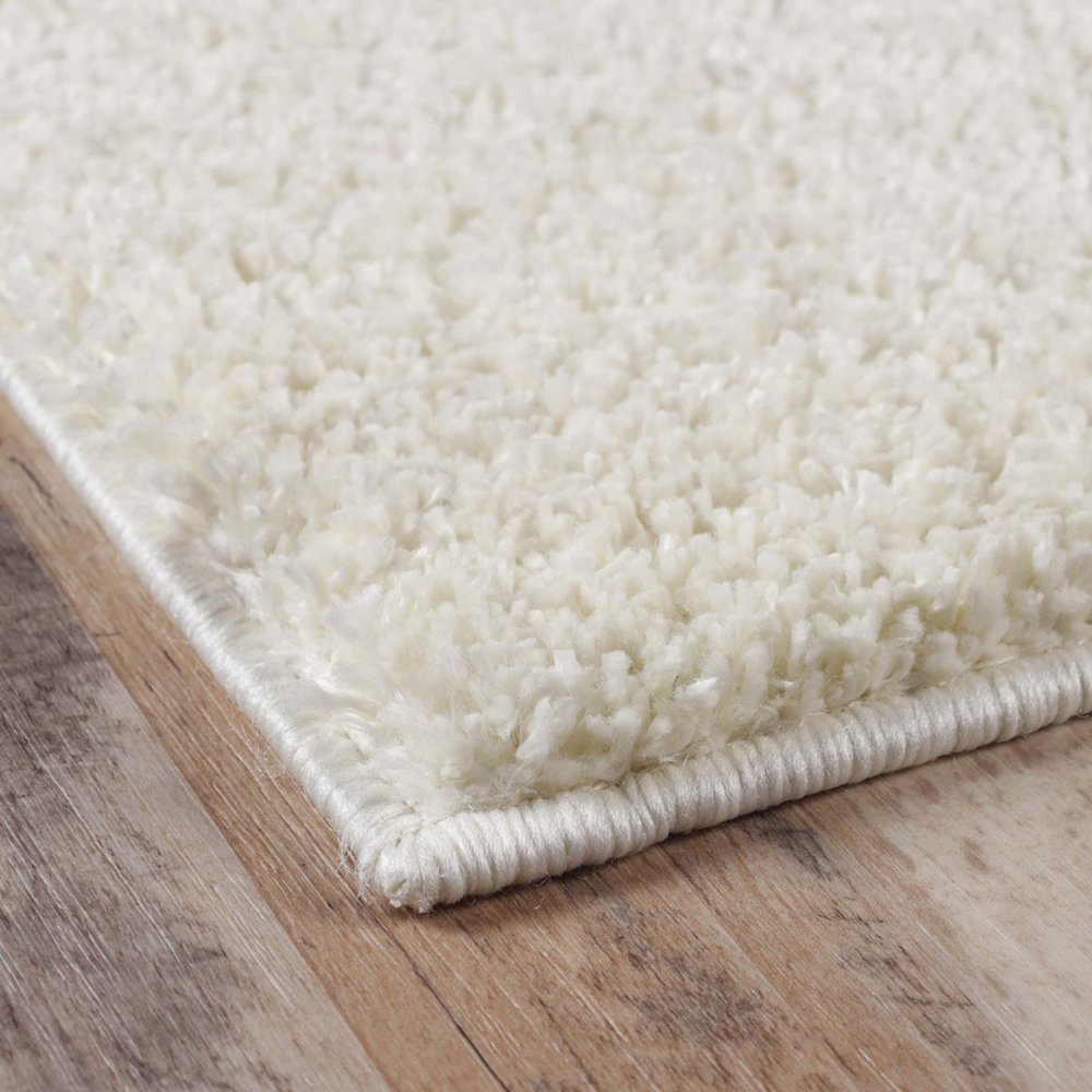 4' X 6' Ivory Shag Handmade Area Rug