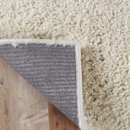 4' X 6' Ivory Shag Handmade Area Rug